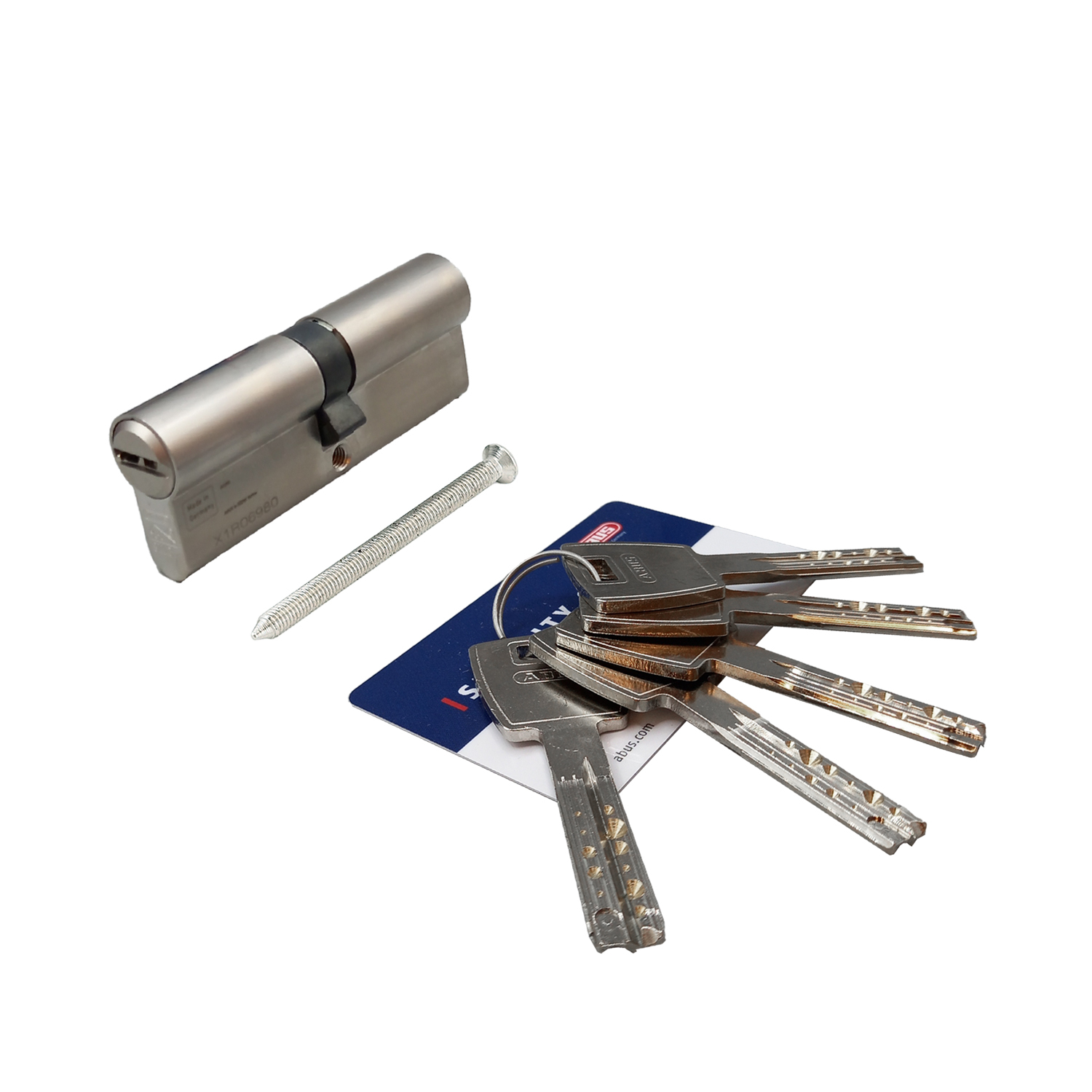 Механизм цилиндровый ABUS X12R410 ключ/ключ 30-35 (65 мм) NI (5 key)