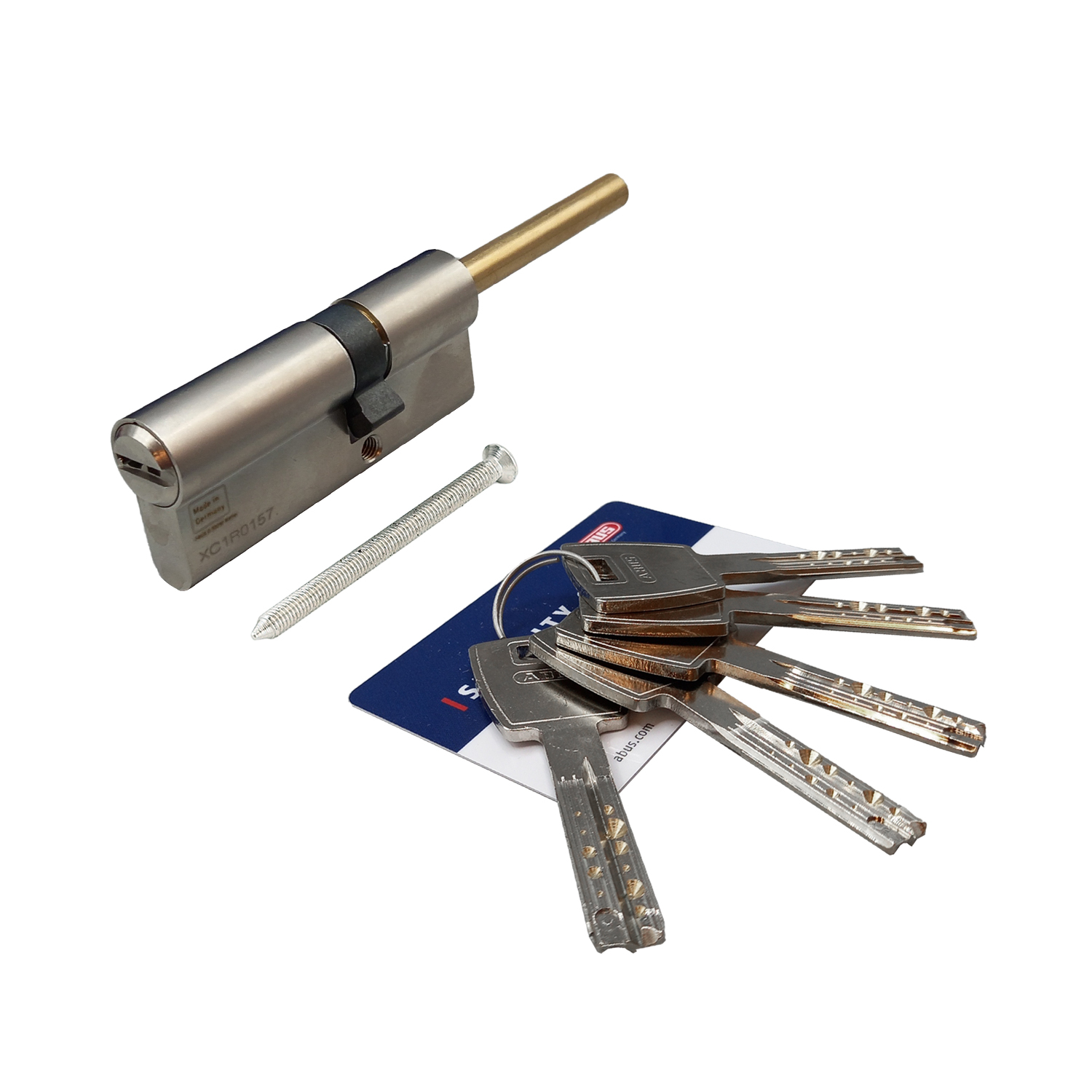 Механизм цилиндровый ABUS X12R491-27 ключ/шток 35-30 (65 мм) NI (5 key)
