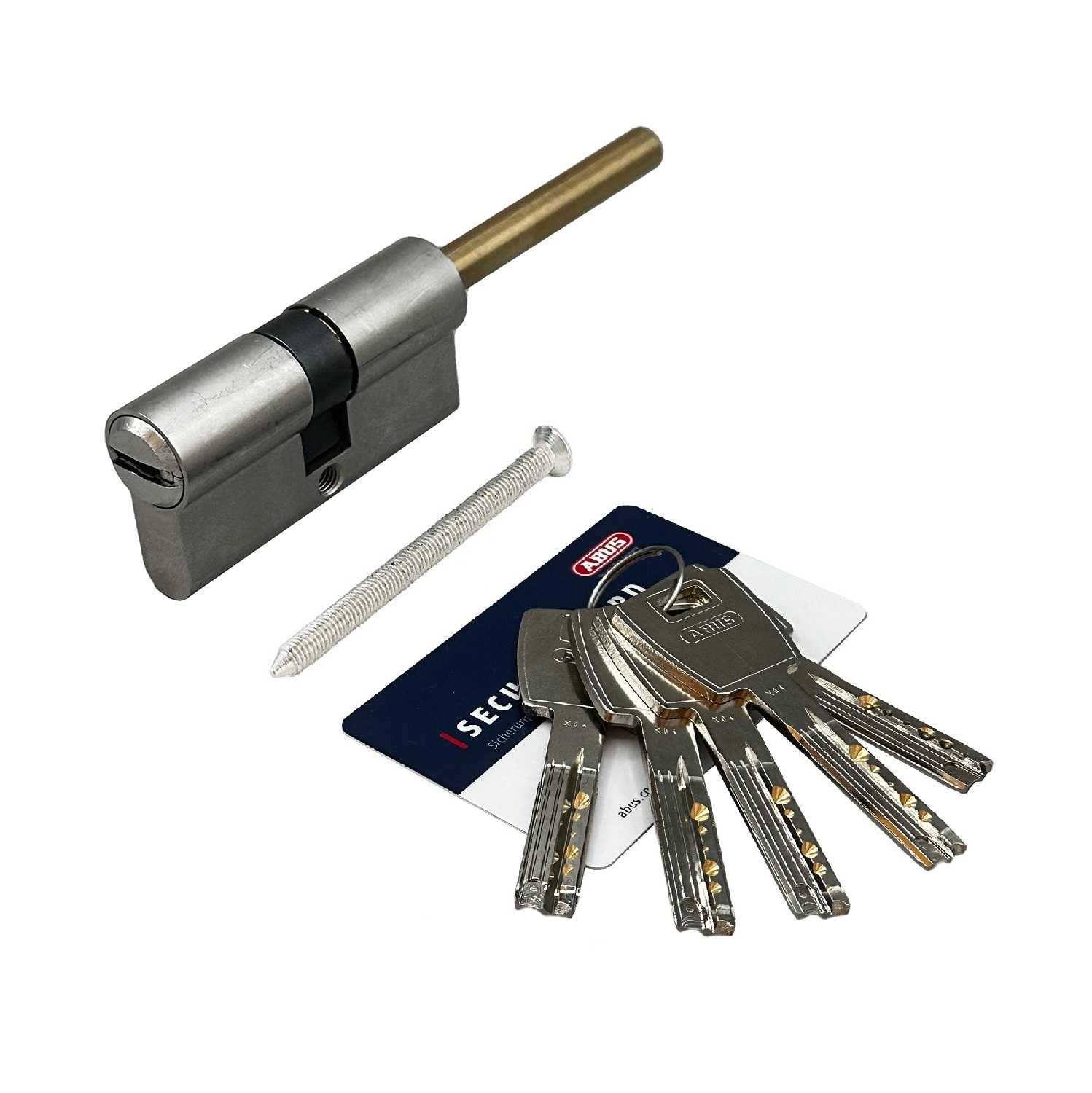 Механизм цилиндровый ABUS X6491-27 ключ/шток 35-30 (65 мм) NI (5 key)
