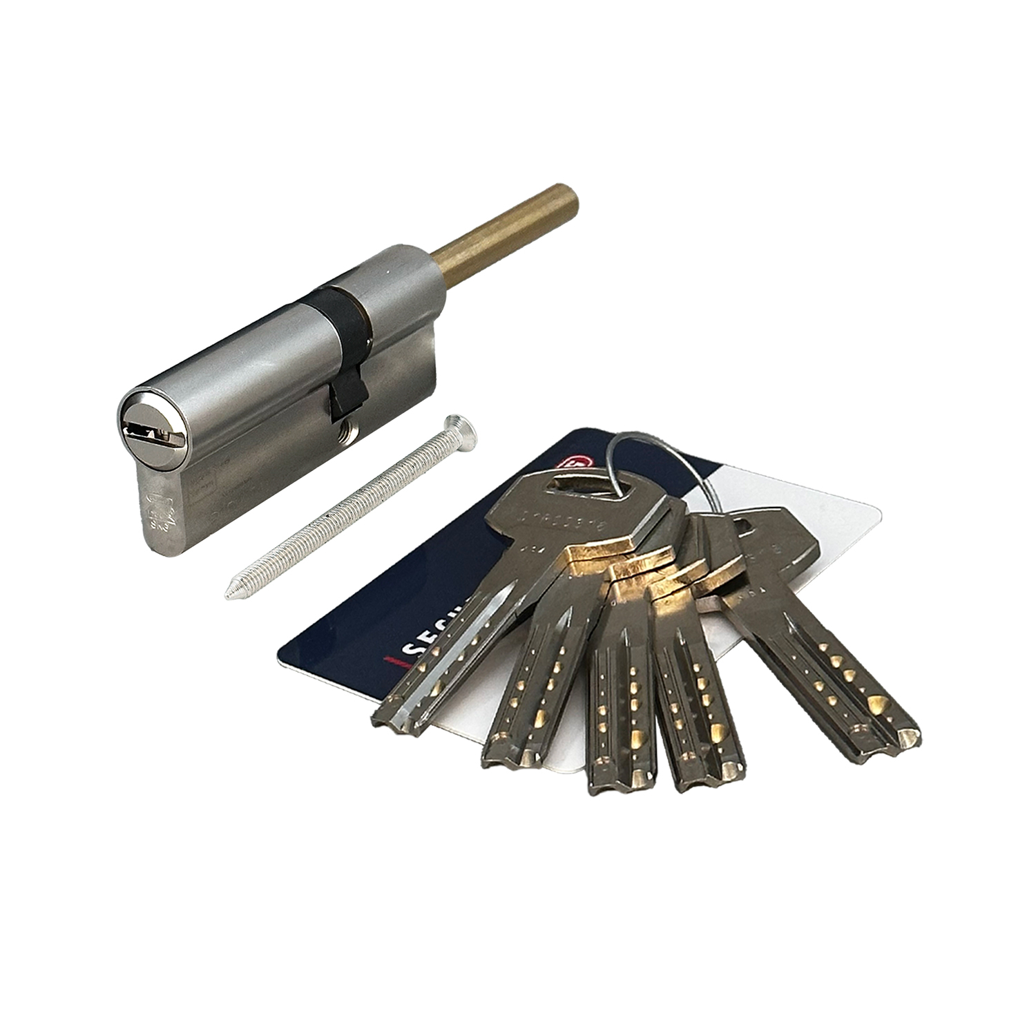 Европрофильный цилиндр ABUS D12R491-27 ключ/шток 70-30 (100 мм) NI (5 key)